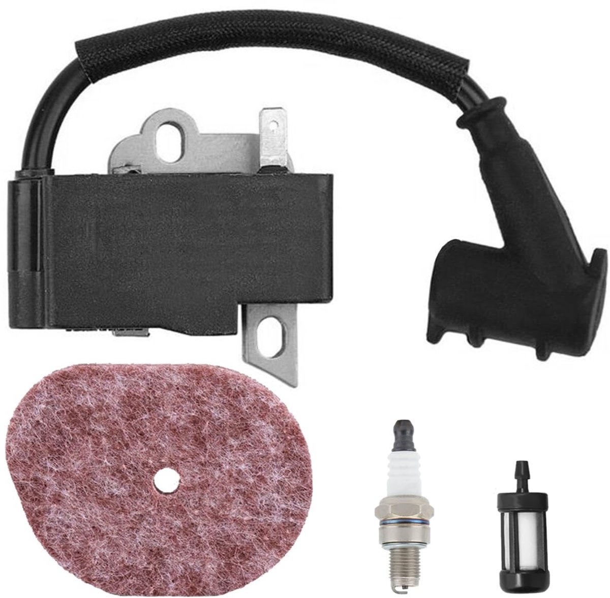 Dailygoods - Dailygoody - Bougiemodule Grastrimmer - Vervangingsonderdeel - Inclusief Luchtfilter - Geschikt voor Stihl FS70 - Compleet Set