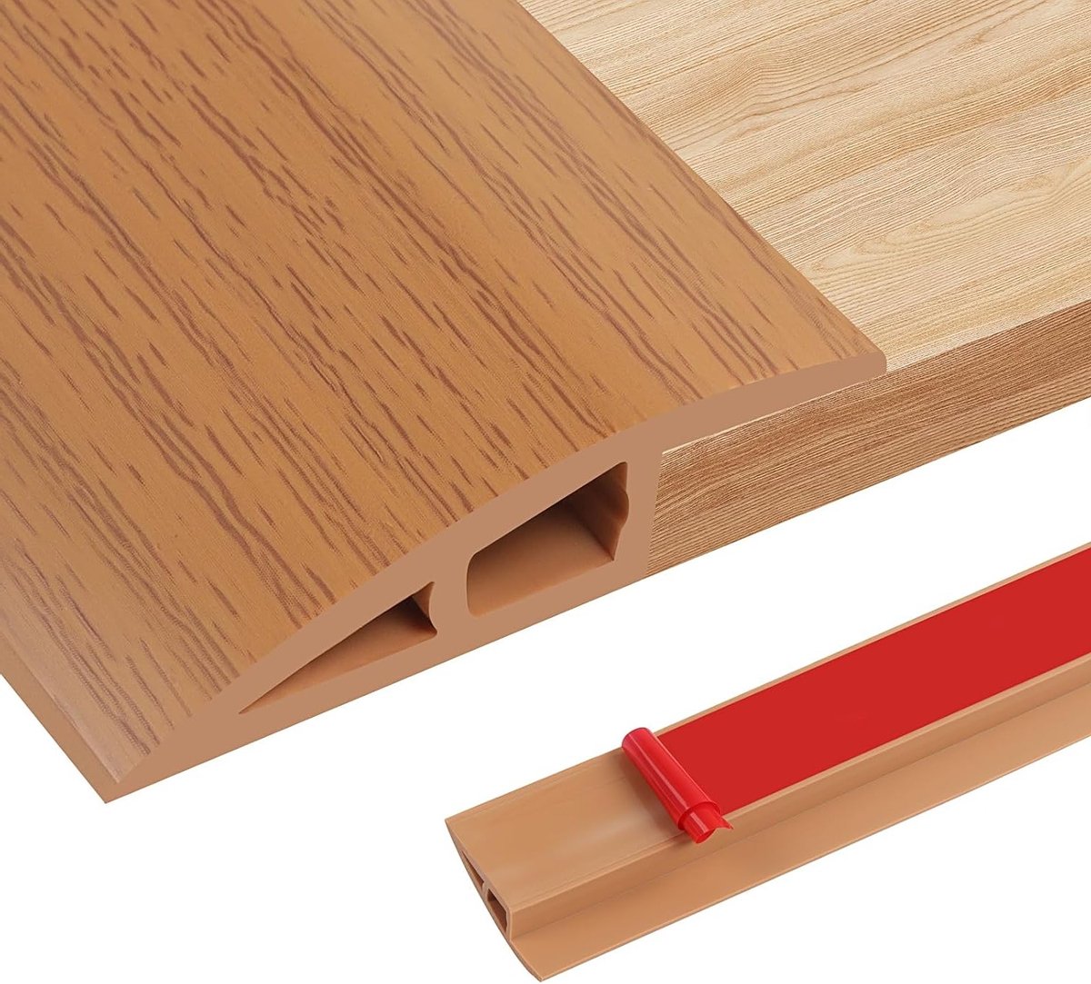 Zelfklevende Tapijtdeurlijsten van 100 cm, PVC Drempelstrip voor 7-10 mm Hoogte, Ideaal voor Vloeren, Deuren en Randen