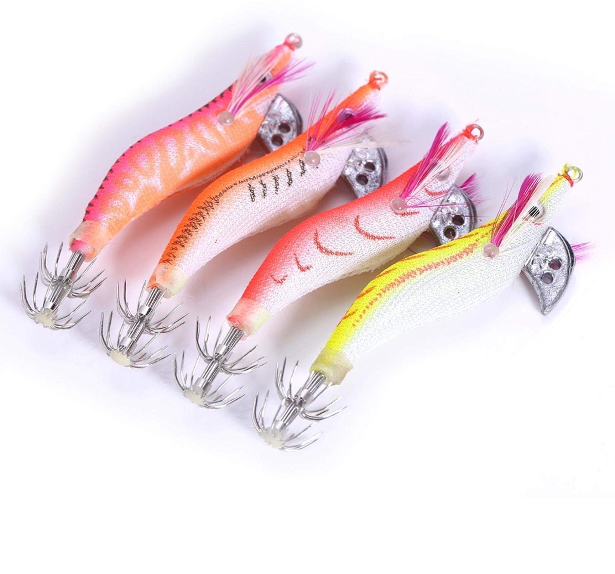 Dailygoody - VGEBY Gloeiende Garnalen Aas - 4 Stuks Plastic Vislures voor Nachtvisserij
