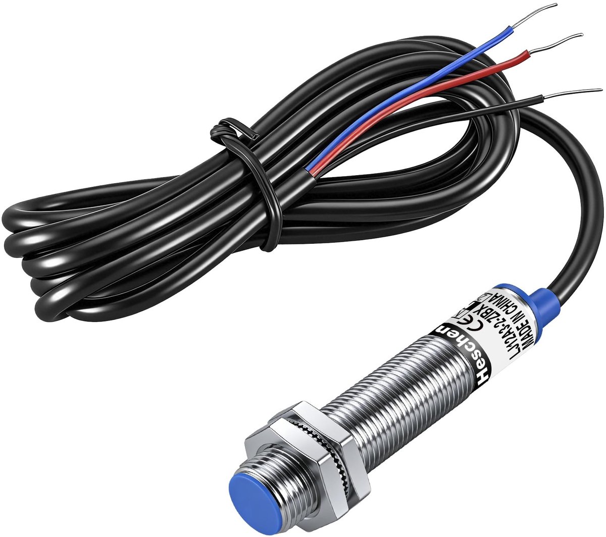 Dailygoody - Inductieve Nabijheid Sensor - 2mm Detector - Normaal Open - 10-30VDC - Eenvoudige Bediening - 200CM Kabellengte