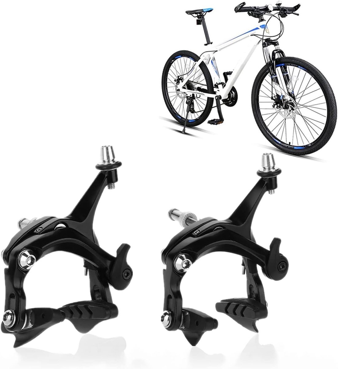 V-Shaped Remmen voor Fietsen, Dubbel Rotatable Mechanisch Remreparatieset voor Wegfietsen (1 Paar) - Hoogwaardige Fietsremmen, Betrouwbare Remprestaties, Eenvoudige Installatie