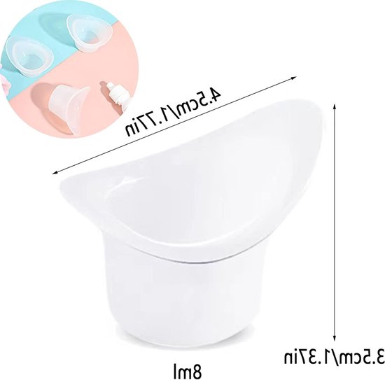 Oogwasbowl Set van 2 - Siliconen Oogspoelbowl van 10ml voor Effectieve Oogverzorging en Hygiëne — afbeelding 5