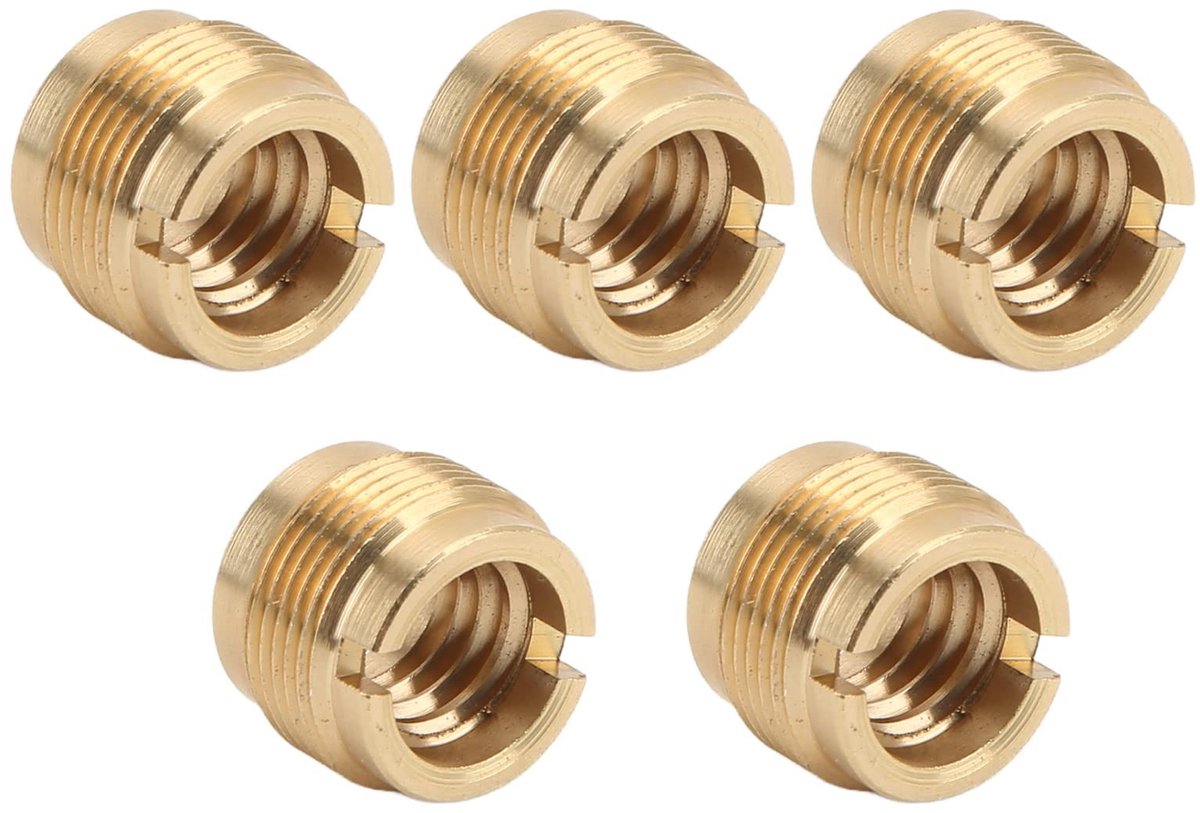 Dailygoods - Dailygoody - Roestvrije Microfoonstandaardadapter - 3/8 Inch Vrouwelijk Naar 5/8 Inch Mannelijk - Eenvoudig te gebruiken - Koperen Schroefadapter - Ge