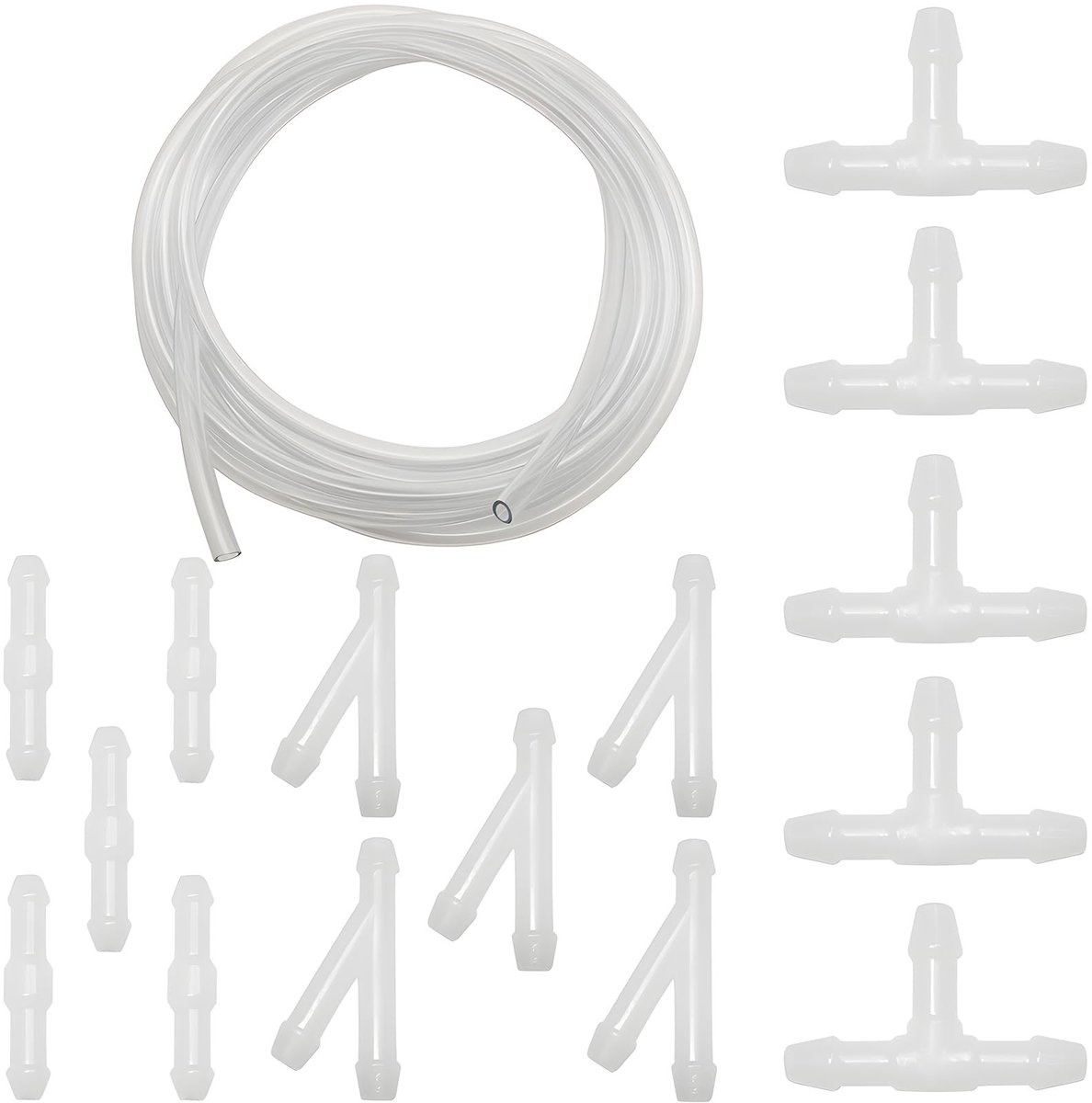 Dailygoods - Dailygoody - Universele set voor ruitenwissers - 5 meter slangreiniger - Transparant - Slangaansluiting - Wit - Geschikt voor verschillende auto's - 1...