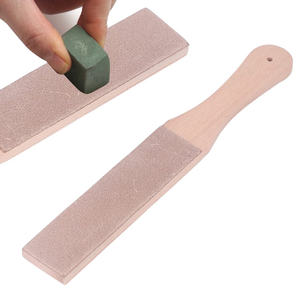 Dailygoods - Dubbelzijdige Lederen Strop voor Messen en Schuurmessen