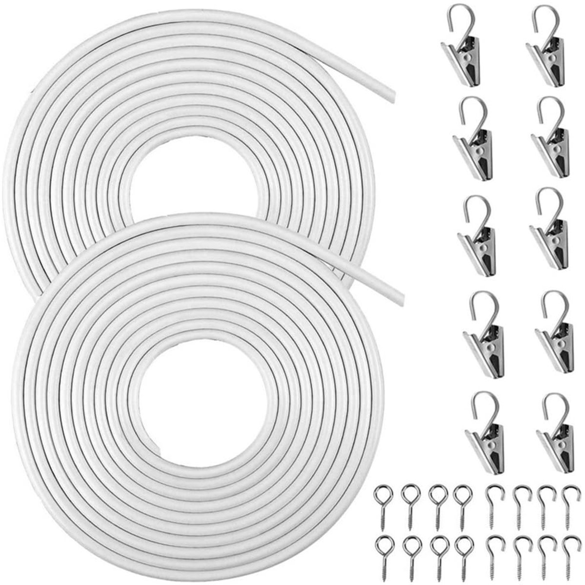 Dailygoods - Dailygoody - Gordijn Draad - Sterk en Duurzaam - 3 Meter - Voile en Netgordijnen - Perfect voor raamdecoratie - Geschikt voor thuisgebruik - Kleur: tr.