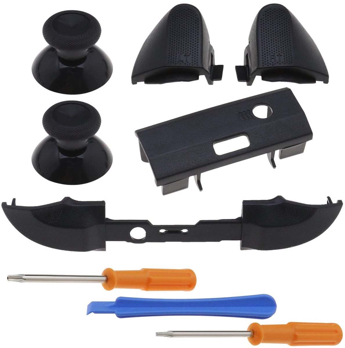 Dailygoods - Dailygoody - Vervangende Bumper Trigger Knoppen - Reparatieset - Zwart - Thumbstick Set - Geschikt voor Xbox Series X & S - Inclusief Schroevendraaier