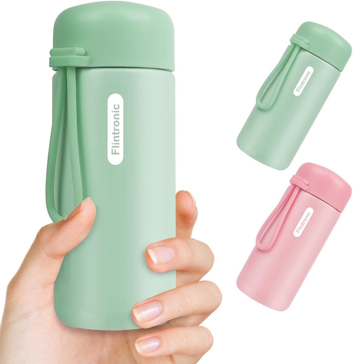 Dailygoods - Dailygoody - Mini Thermosfles - Dubbelwandig - Lekvrij - Groen - Kleine Fles voor Warme & Koude Dranken - Ideaal voor Koffie & Sap - Voor Volwassenen