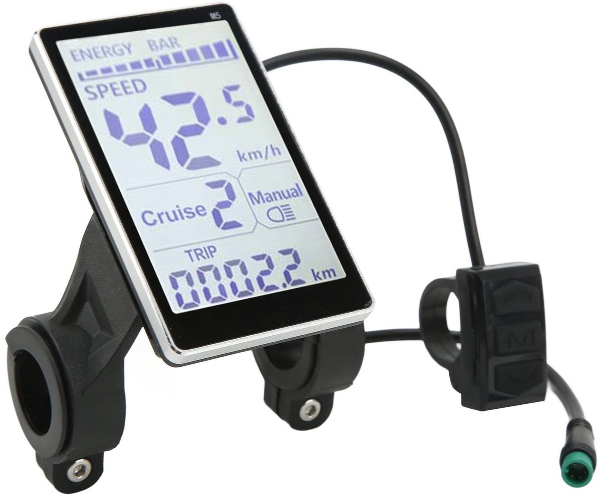 Dailygoods - Dailygoody - Elektrisch Fiets LCD-paneel - Waterdicht ontwerp - Stuur 31,8 22,2 mm - Snelheidsmeter - Kilometerteller - Vervangingsscherm - Geschikt v