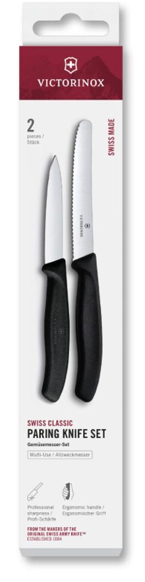 Victorinox schilmes en tafelmes set zwart - keukenmes Victorinox.