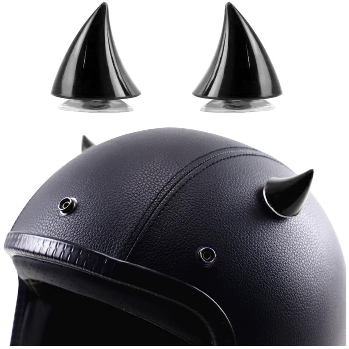 Dailygoods - 2 Stuks Motorhelm Hoorns, Rubber Hoorndecoratie met Zuignappen