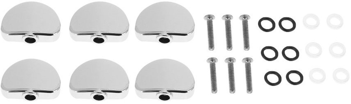 Dailygoods - Dailygoody - Gitaar Machine Hoofd Knop - Tuner Machinekop - Hoogwaardige Vervangingen - Zilver - Perfect voor Elektrische Gitaren - Inclusief Sch