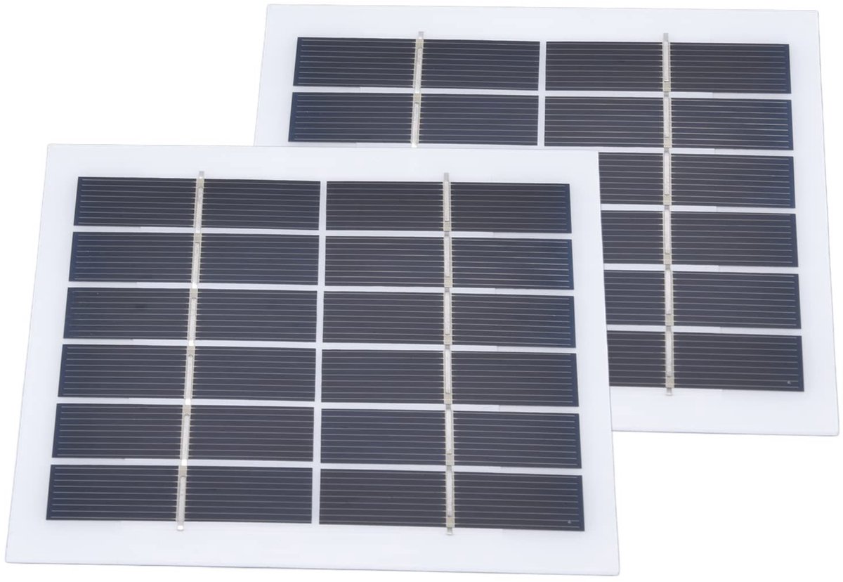 Dailygoods - Dailygoody - Zonnepaneel - 2W 6V - Hoogwaardige Solar Cells - Voor DIY Systemen - Duurzaam en Efficiënt - Geschikt voor Oplaadbare Toepassingen -