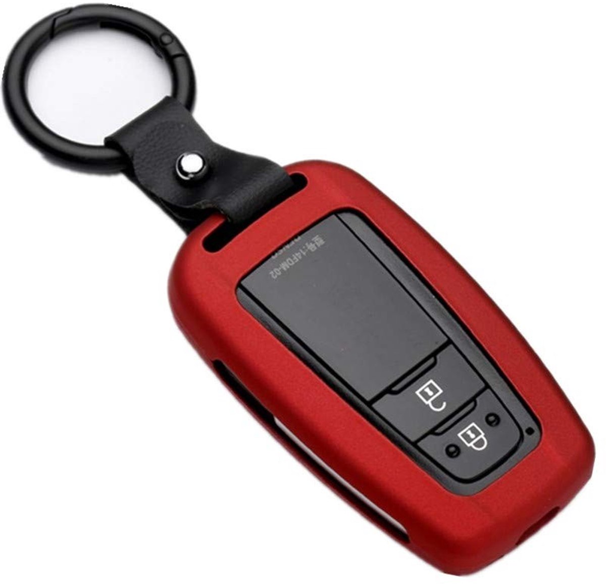 Dailygoods - Dailygoody - Zinklegering Koolstofvezel Autosleutelhoes - Sleutelbeschermer - Rood A - Geschikt voor Toyota modellen - Luxe uitstraling - Perfecte pas..