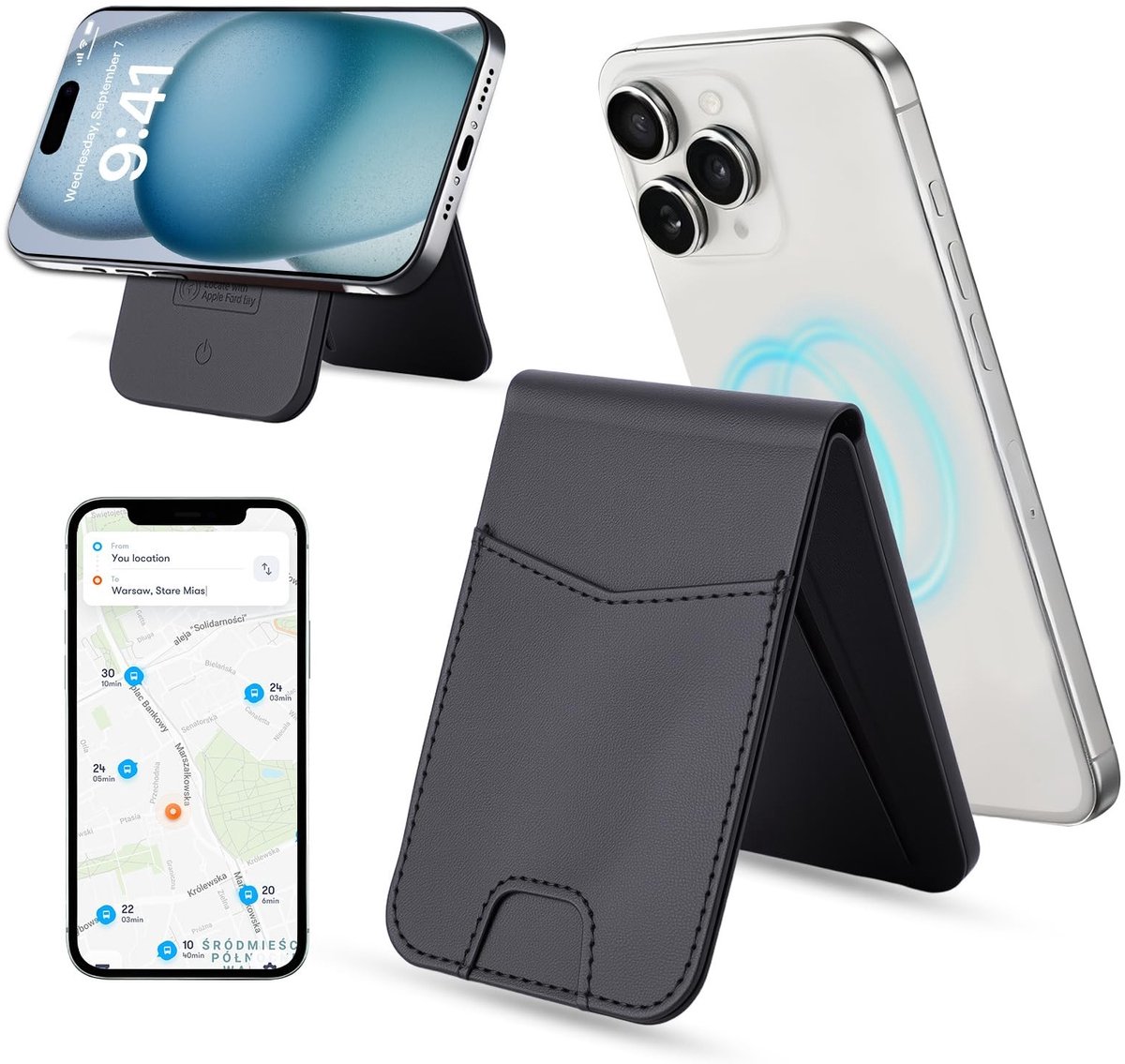 Dailygoods - Magnetische Portemonnee voor Smartphones met Find My-functie