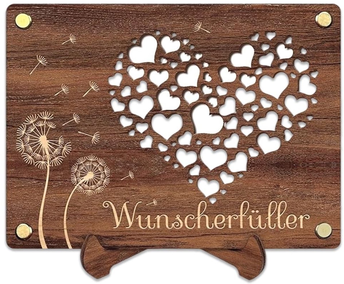 Dailygoods - Houten Geldgeschenk met Wenskaarten voor Feestelijke Gelegenheden