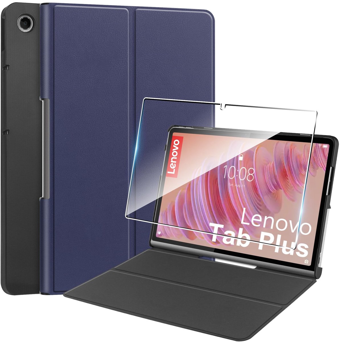 Dailygoody - Beschermhoes - Ultra dun - Schokbestendig - Blauw - TPU - Flexibel en krasbestendig - Geschikt voor Lenovo Tab Plus