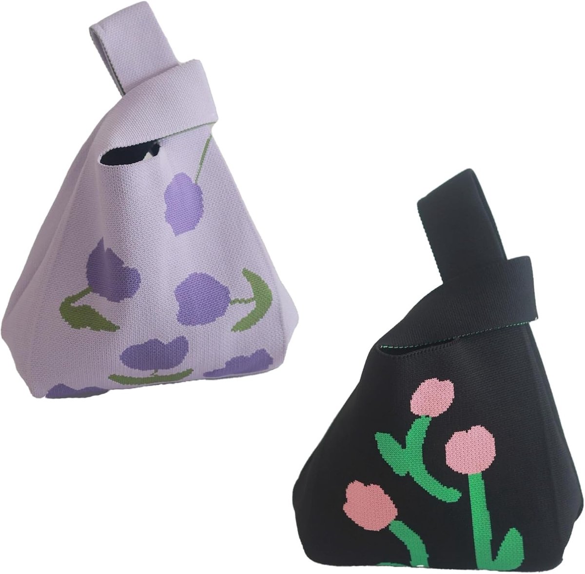 Dailygoody - Gebreide winkeltassen - Katoenen tassen - Kleurboek - Katoenen tassen voor kleuren - Perfect als winkeltas of voor een korte wandeli