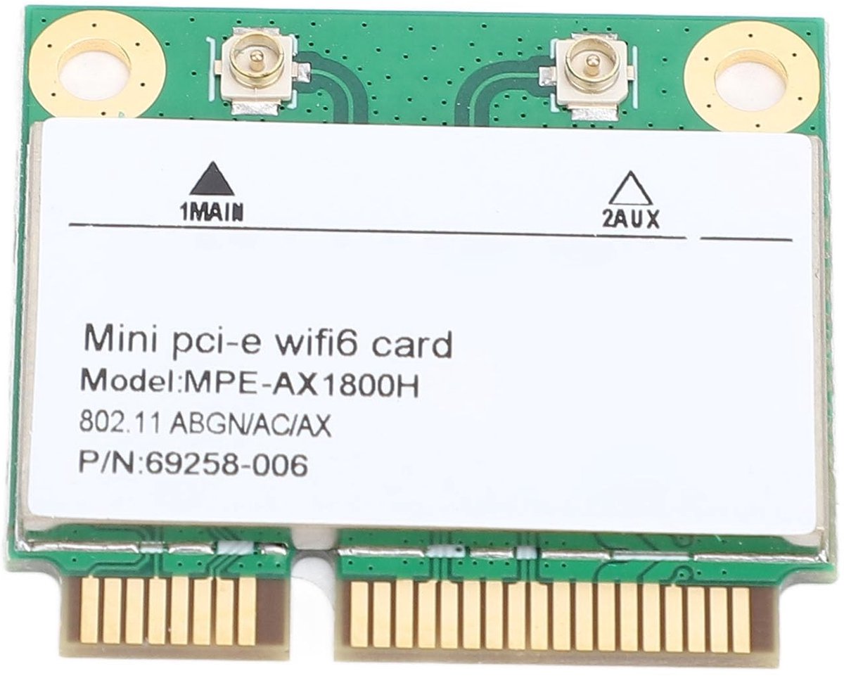 Dailygoody - Draadloze Kaart - 1800 Mbps - Hoge prestaties - Mini PCIe formaat - Dual band - Geschikt voor Android en Linux - Bluetooth 5.2