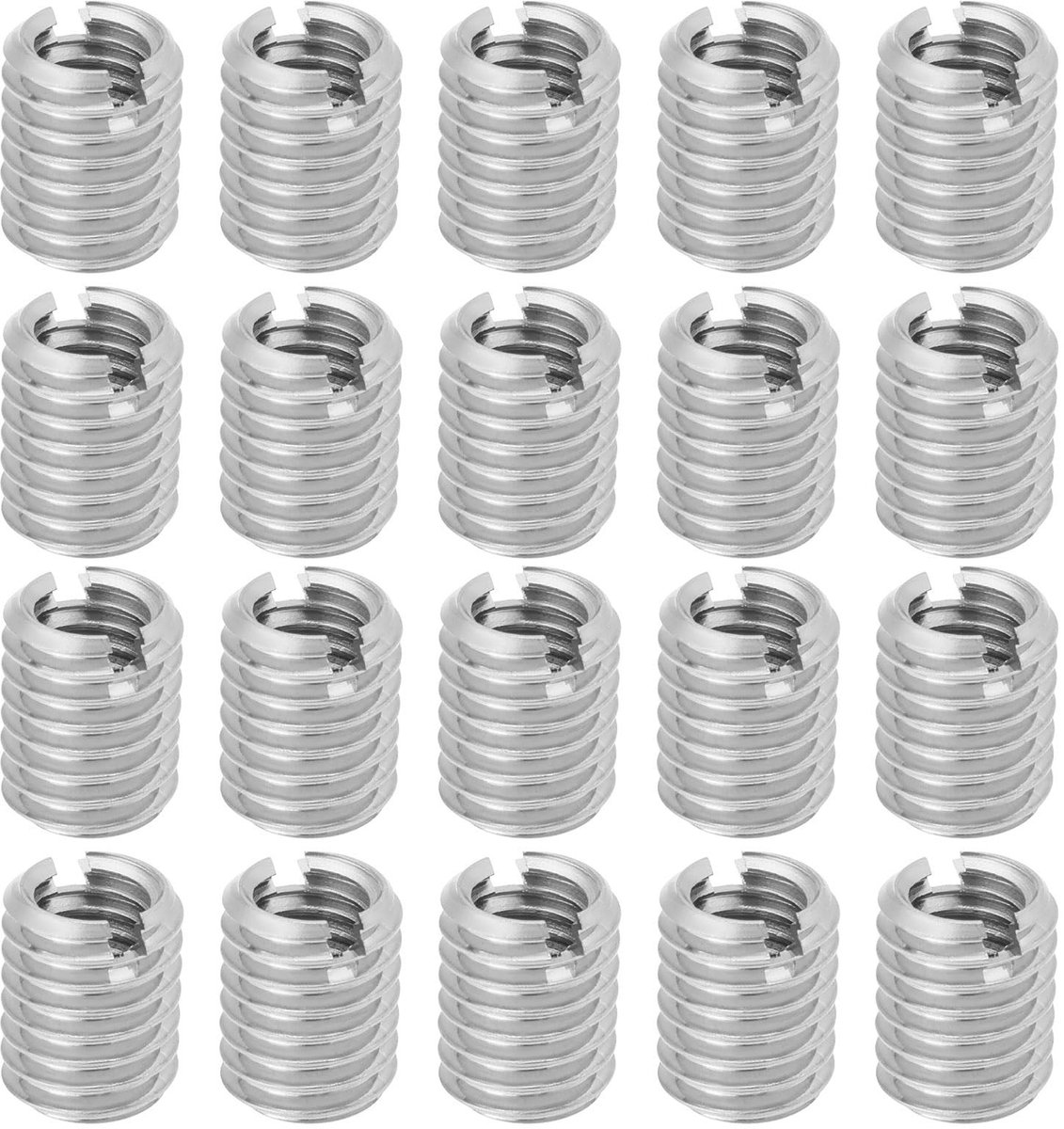 Dailygoody - Schroefdraad Reparatie - M8 naar M6 Adapter - Roestvrij staal - M8 x 1.25 en M6 x 1.0 - Draadreparatie - 20 Stuks - Voor diverse toepassi