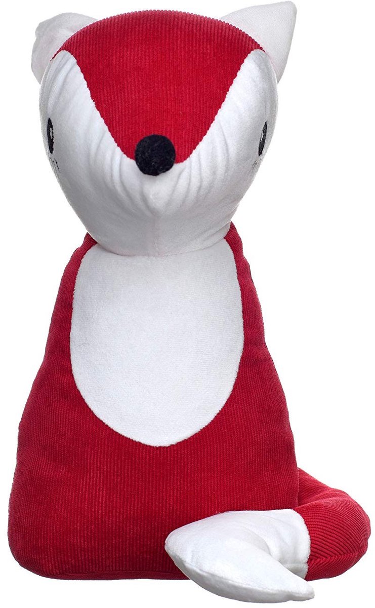 Dailygoods - Dailygoody - Deurstopper - Vos - Decoratie - Rood, Wit - Raamstopper - Dier - Geschikt voor Woonkamer, Kinderkamer - 25 cm
