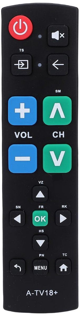 Dailygoods - TV-afstandsbediening met Grote Knoppen voor Eenvoudig Gebruik