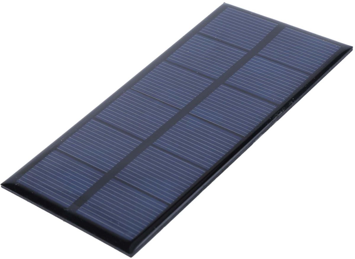 Dailygoods - Dailygoody - 1W 3V zonnepaneel - mini zonnepaneel - hoog rendement - 120L x 6B x 5,8H cm - kristallijn silicium - ideaal voor DIY projecten - lichtgew