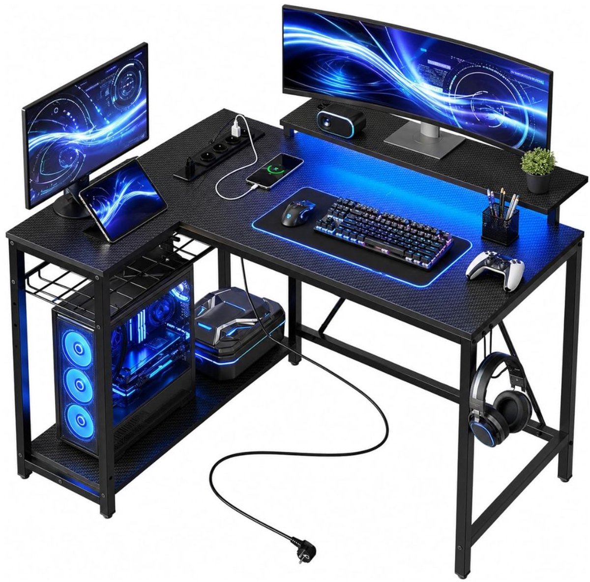 MKSS®Hoekbureau Gaming - Bureau L Vormig - Computer Desk