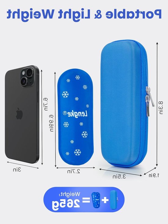 Draagbare Insuline Koeltas voor Reizen - Organizer voor Diabetesspullen met 2 TSA-goedgekeurde Koelpacks, Ideaal voor Insulinepennen en Medicijnen (Blauw) van Merkloos — afbeelding 4