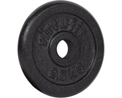 VirtuFit Gietijzeren Gewicht - 30 mm - 2,5 kg - Zwart - Halterschijf - Gewicht Schijf - Sport Gewichten voor Thuis - Geschikt voor Fitness, CrossFit & Functional Training