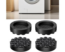 Universele Antivibratie Dempers voor Wasmachines - Set van 4 Rubber Matten voor Stabiele Plaatsing en Geluidsreductie, Geschikt voor Koelkasten en Apparaten