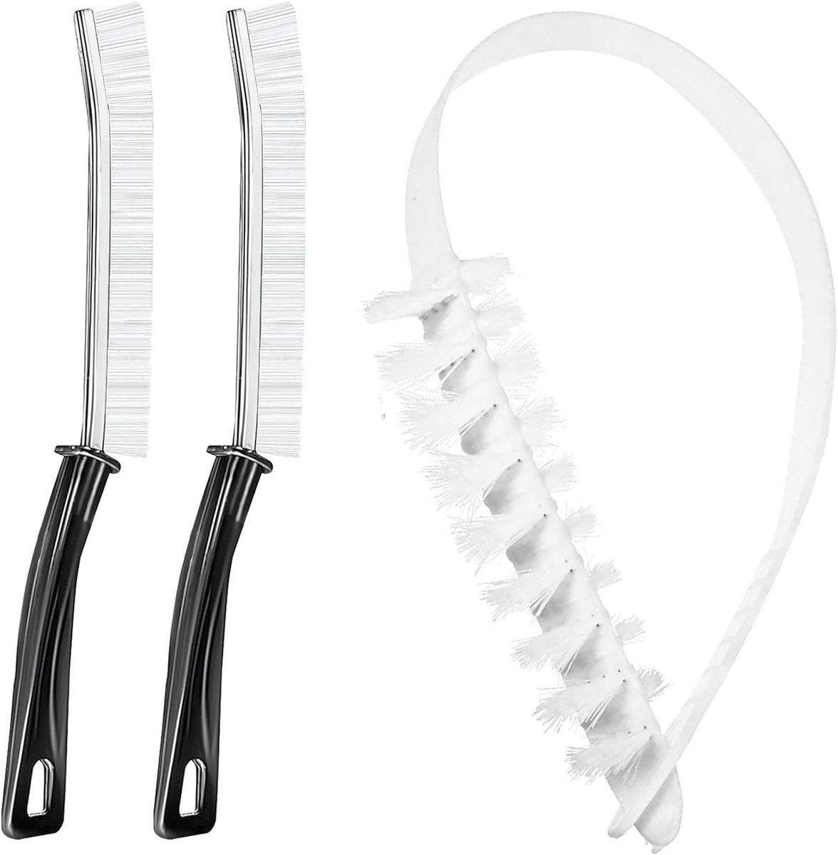 Set van 3 Reinigingsborstels voor Wasmachines en Airconditioners - Kierenborstel, Radiatorborstel en Keukenborstel voor Grondige Reiniging