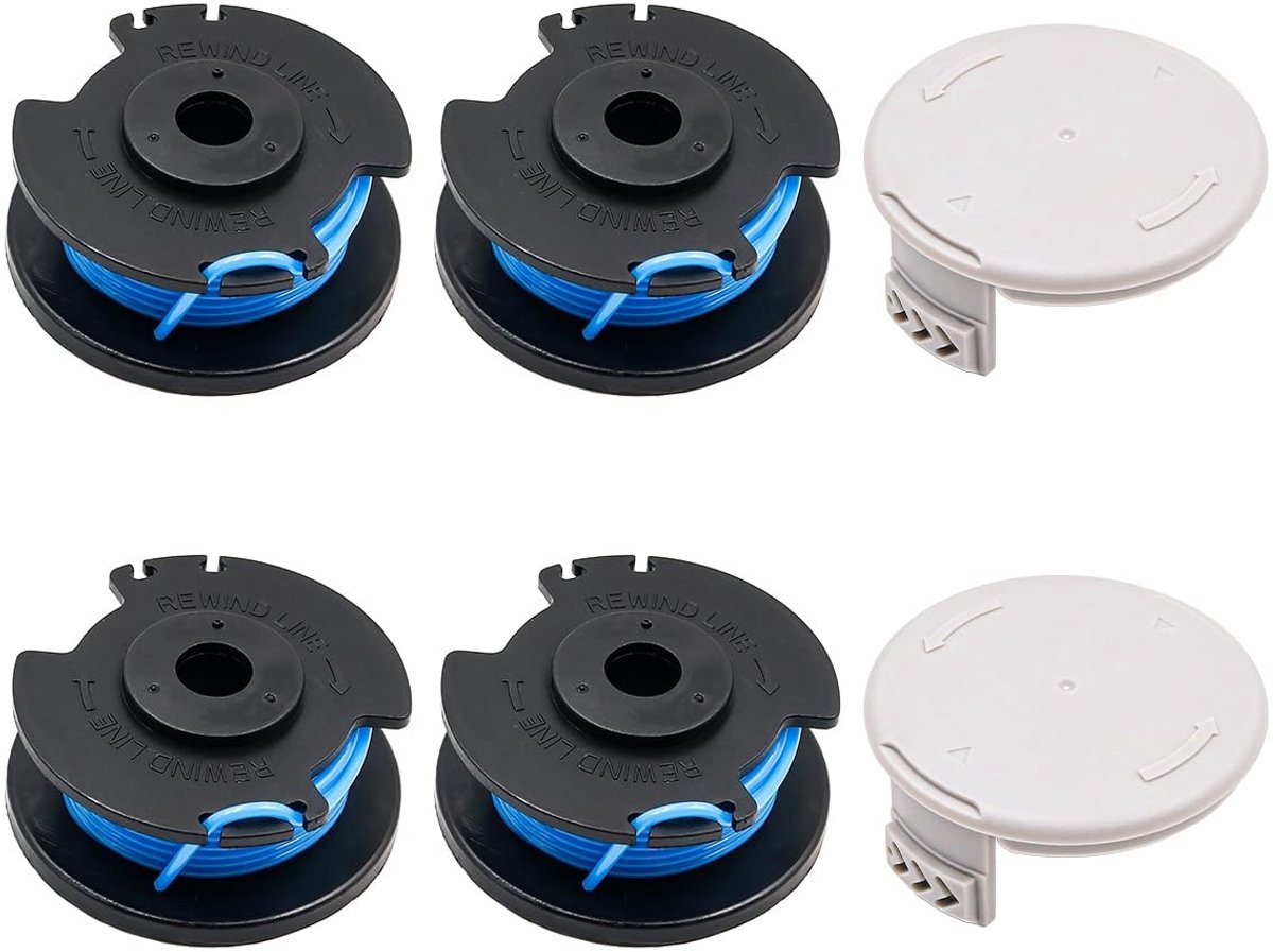 Allecto - Trimmer Spoel - Vervangingslijn - Hoogwaardige ABS - Compatibel met Ryobi - Duurzaam nylon koord - Voor trimmers - 4-pack