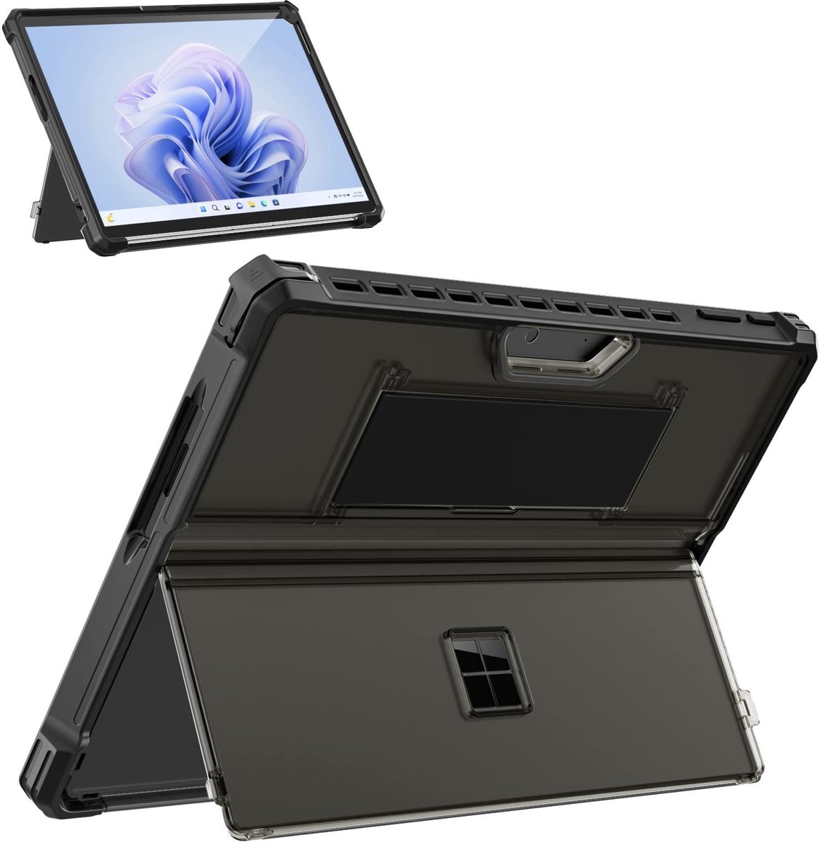Store_9 - Hoesje voor Microsoft Surface Pro 9 - Robuuste bescherming - Mat zwart - Geschikt voor type cover toetsenbord - Alles-in-één beschermhoes...