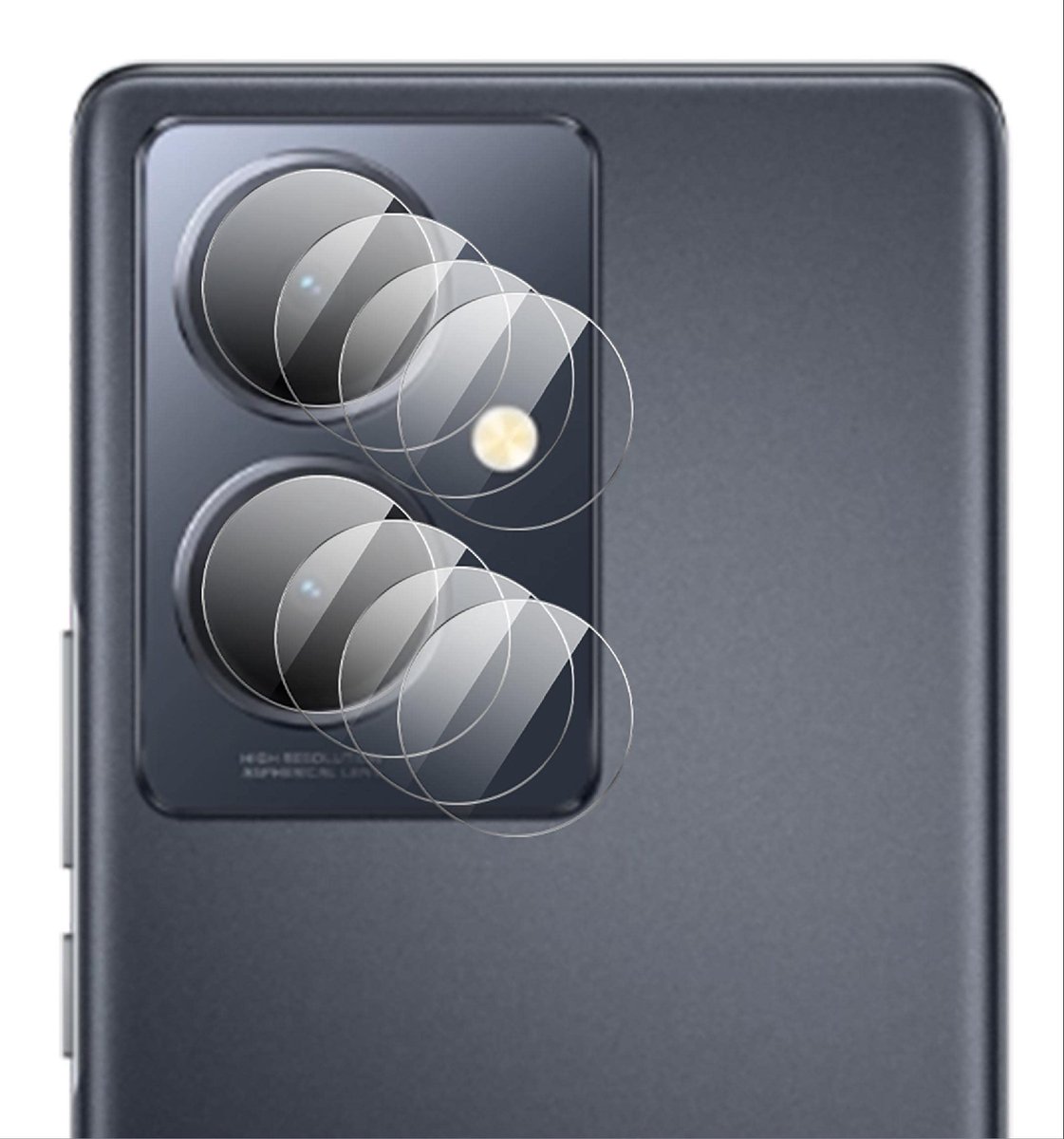 ONF3 - Ultradunne cameralensbeschermer - HD gehard glas - 4-pack - Bescherming voor V29 Lite 5G - Ideaal voor fotografie - Duurzaam en betrouwbaar