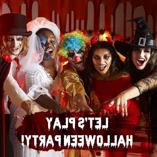 Vampier Tanden Set met 60ml Nep Bloed Spray, Zombie Tanden en Lijm voor Volwassenen en Kinderen, Perfect voor Halloween Feestjes en Kostuums — afbeelding 3