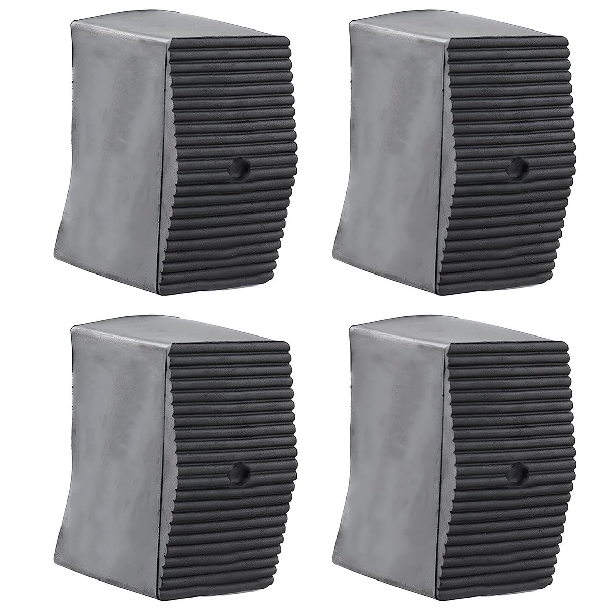 aladdien - Ladder Foot Set - Vervangende Ladderpoten - Hoogwaardige Veiligheid - Zwart - Antislip Laddervoeten - Geschikt voor 50 x 25 mm Ladderpoten