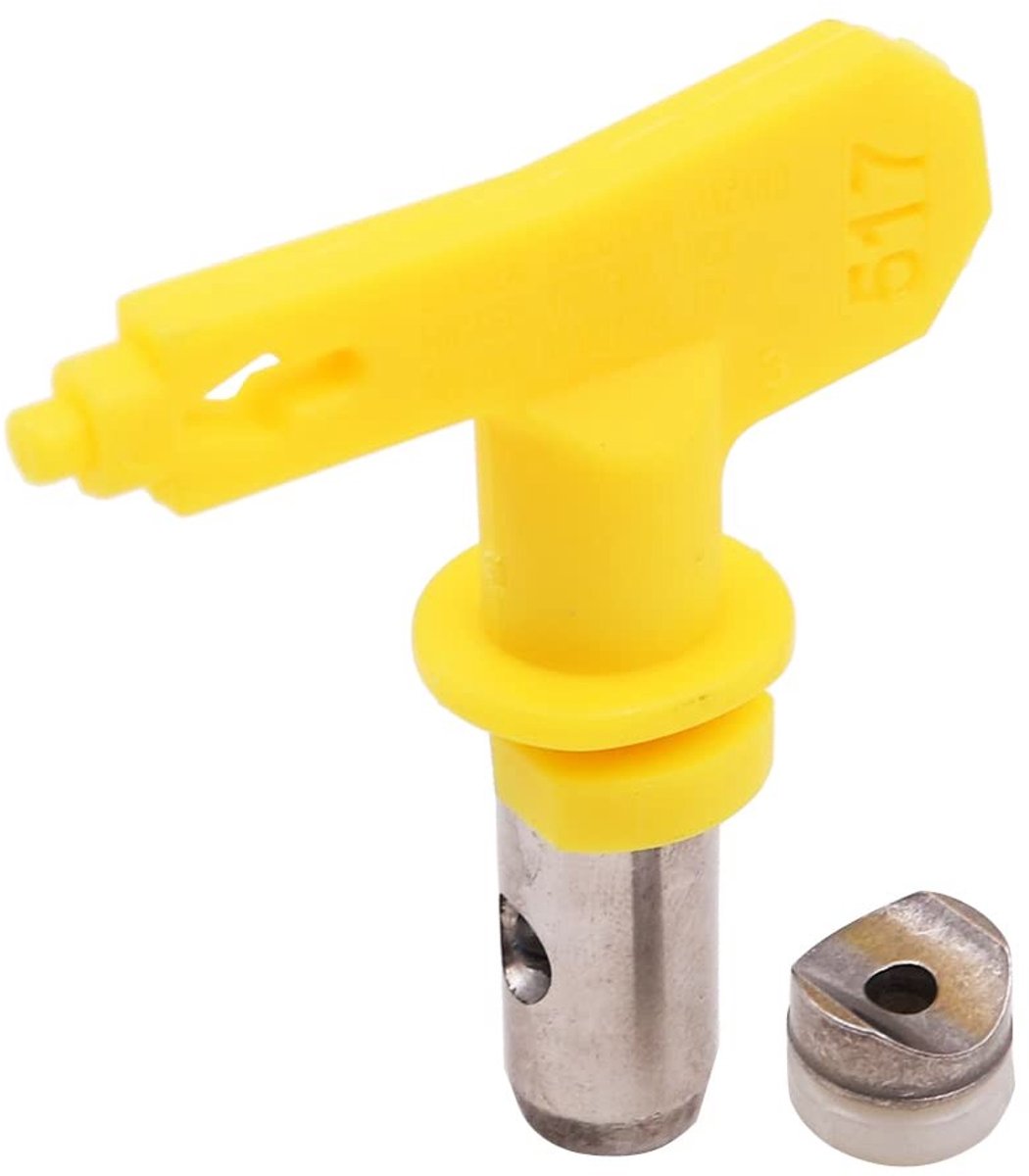 aladdien - Paint Sprayer - Airless Spuitkop - Geel - Tungsten Staal - Verf Toepassing - Universeel - Geschikt voor Verven - Model 517#