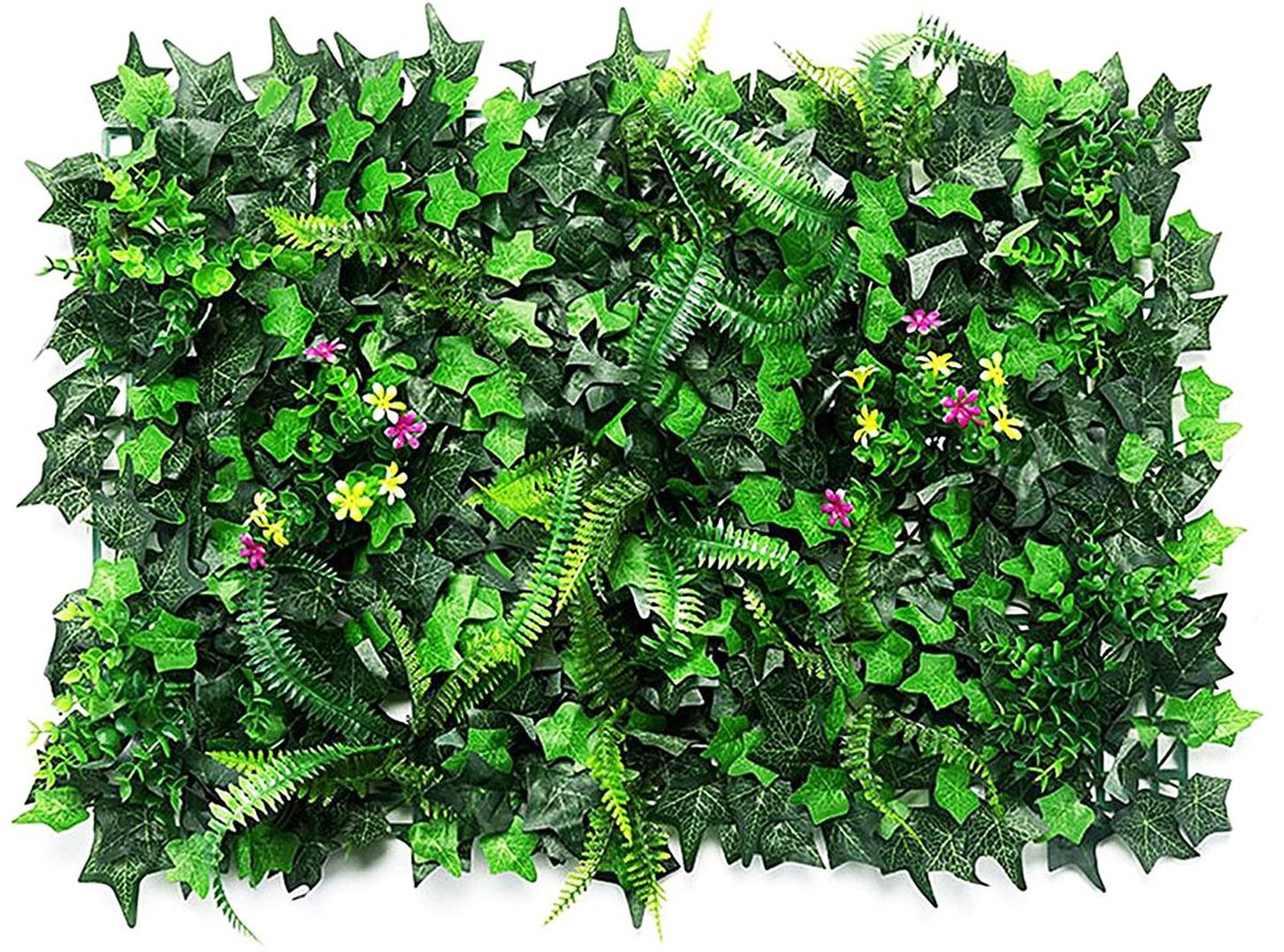 Kunsthaag Groen-B - UV-beschermde muur decoratie - 60 x 40 cm - Kunstplant