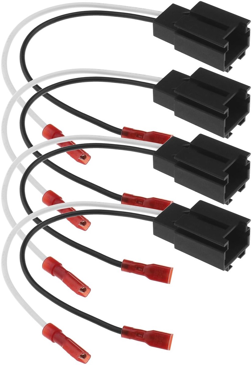 Allecto - 4-delige auto audio luidspreker bedradingsharnas - Compatibel met Peugeot en Citroen - Zwart - audio connector - Ideaal voor voertuigen