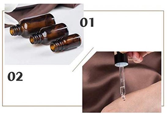 Virtubuy - Lege Flesjes - Essentiële Olie - Herbruikbaar en handig - 10ml - Dopperflessen - Geschikt voor cosmetica - Oranje en zwart van Merkloos — afbeelding 3
