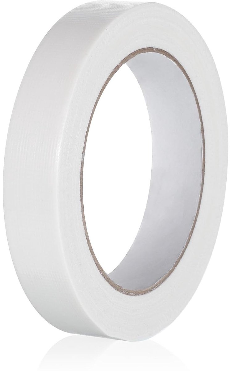 Hoogwaardige 20 mm x 20 m witte sterke plakband voor het vastzetten van podiumtapijt, studiofotografie en DIY-reparaties