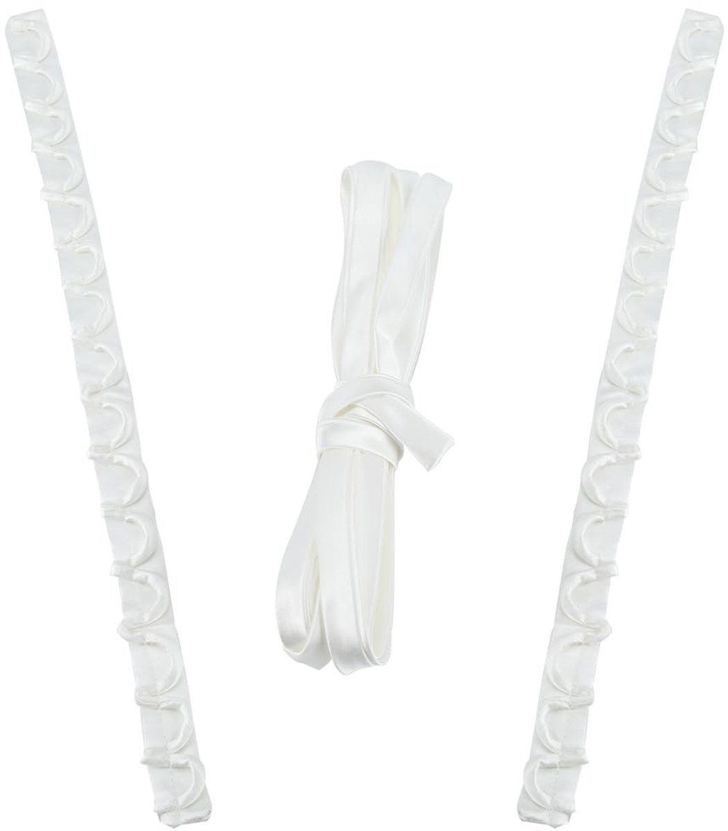 Allecto - Wedding Dress Corset Kit - Zipper Replacement - Verstelbare Pasvorm - Wit - Corset Extender - Geschikt voor Bruidsjurken - Satin Loops