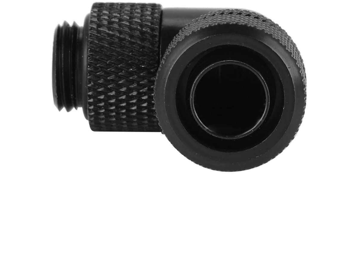 aladdien - Elleboog waterkoeling Fitting - waterkoeling systemen - zwart - haakse elleboog - duurzaam materiaal - geschikt voor computer waterkoeling