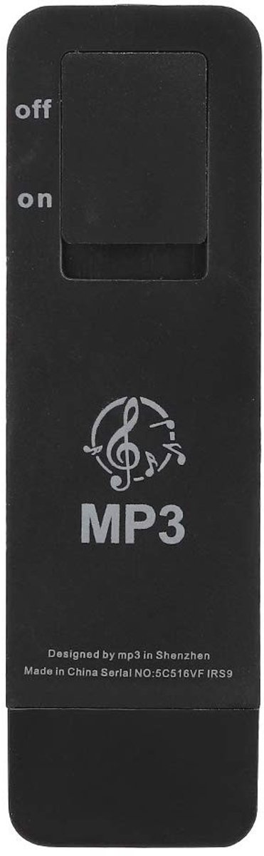 Allecto - USB-mp3-speler - Draagbare muziekspeler - Verliesloos geluid - Zwart - 32 GB-geheugenkaart - Geschikt voor sporters - Mini-formaat