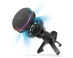 Ringke Qi2 Peltier - 25W - Magnetische Telefoonhouder Ventilatierooster Auto - Compatibel met MagSafe - Ingebouwde Koelventilator - Zwart