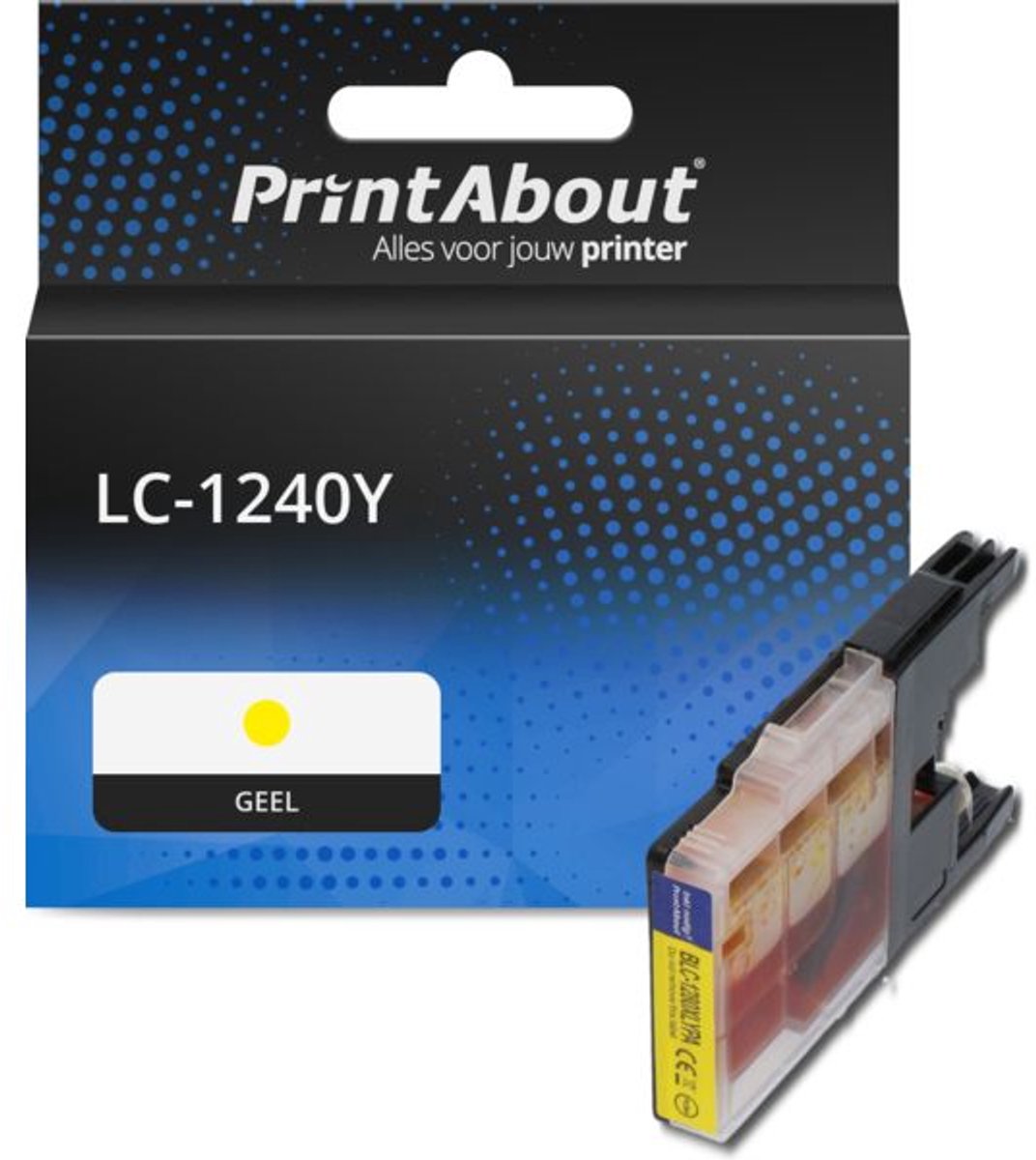 PrintAbout huismerk Inktcartridge LC-1240Y Geel geschikt voor Brother