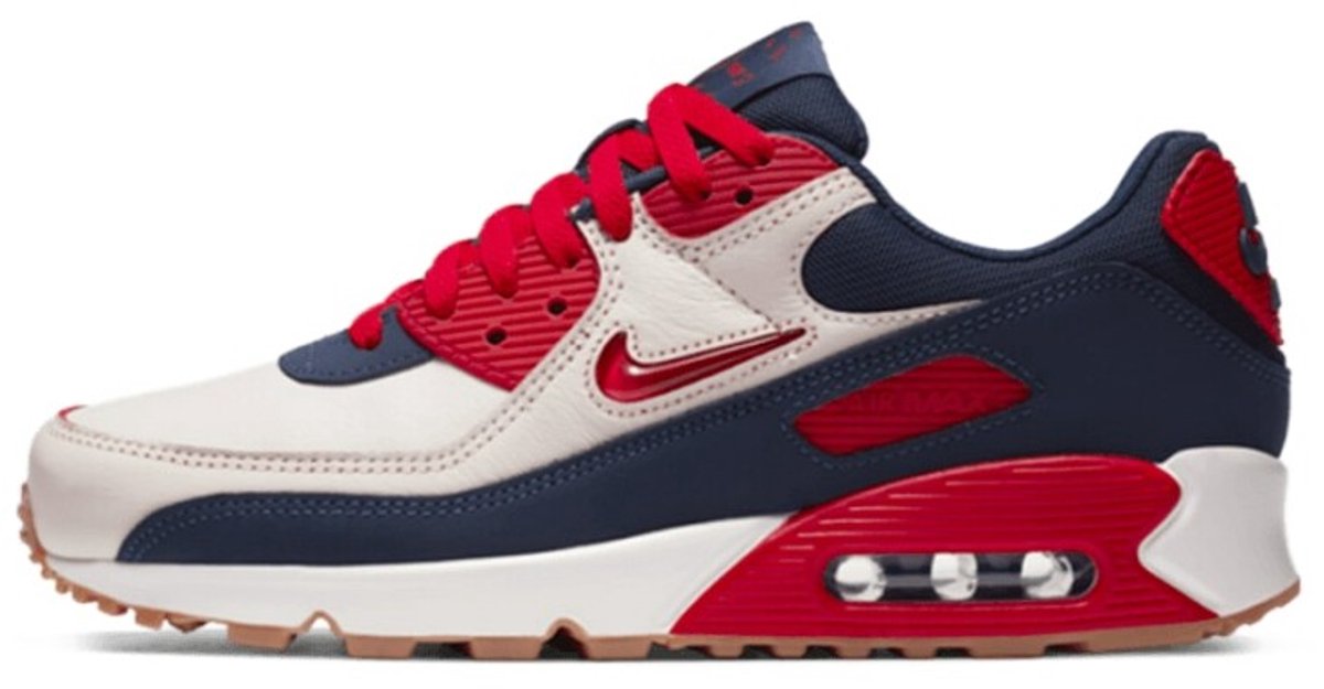 Nike Nike Air Max 90 Premium / Heren Sneaker CJ0611-101 Blauw