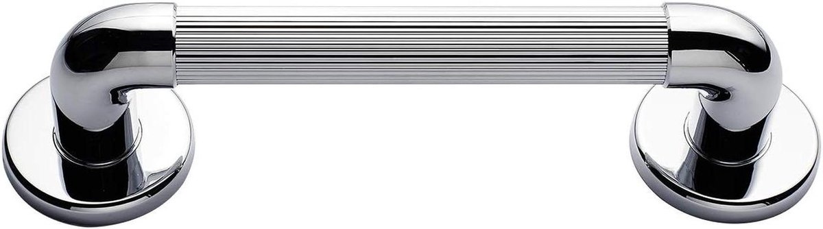 Badkamer handgreep - Steun handvat - Veilig douchen - Geribbelde grip - 30 cm - Chroom