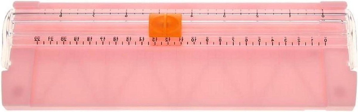 Papier Snijder - Papiertrimmer Foto Snijder - DIY Scrapbooking - Uittrekbare Liniaal - A5 formaat - Roze